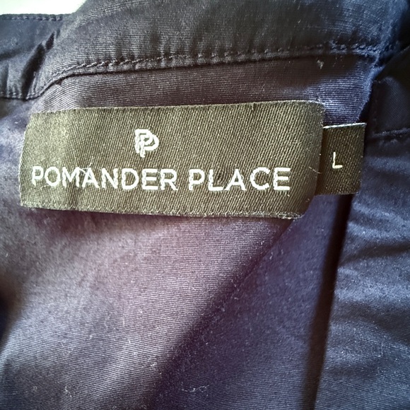 Tuckernuck POMANDER PLACE Navy Cotton Poplin Kenzo Dress Size Large - Picture 4 of 8